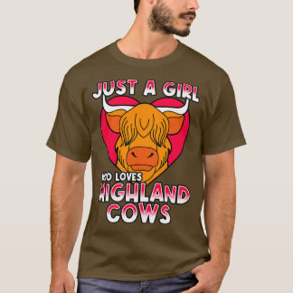Camiseta Apenas Uma Menina Que Ama Vacas Do Planalto