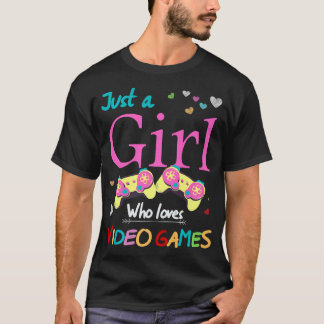Camiseta Apenas Uma Menina Que Ama Videos games Crianças En