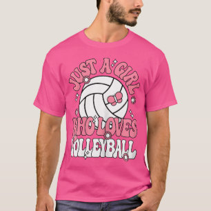 Camiseta Apenas Uma Menina Que Ama Voleibol Cute Volleyb