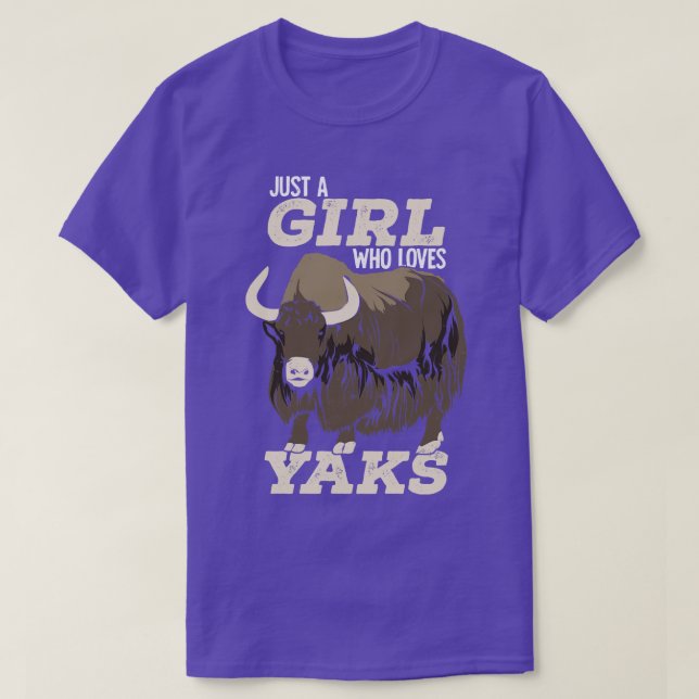 Camiseta Apenas Uma Menina Que Ama Yaks (Frente do Design)