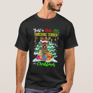 Camiseta Apenas Uma Menina Que Ama Yorkshire Terrier E Cris