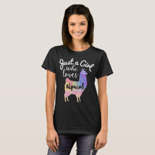 Camiseta Apenas uma menina que ame alpacas