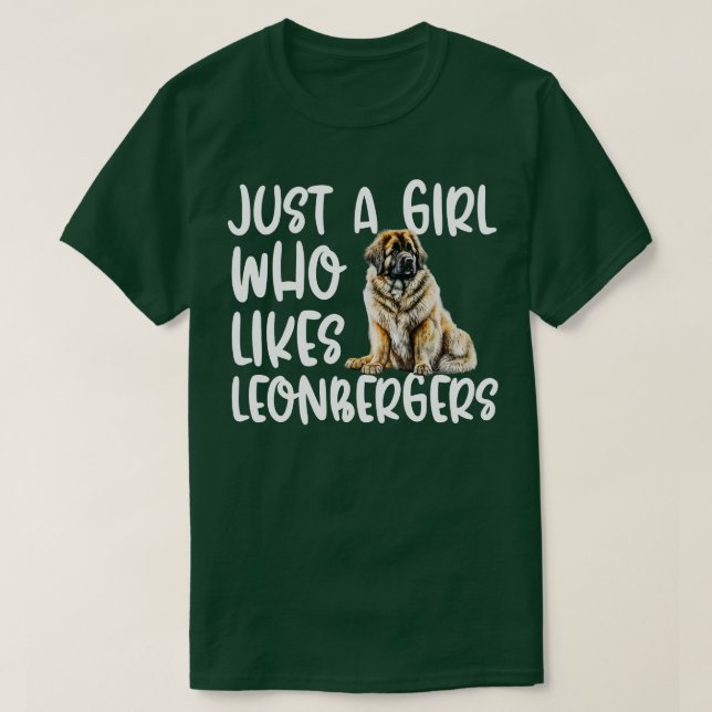 Camiseta Apenas Uma Menina Que Gosta De Leonbergers (Frente do Design)