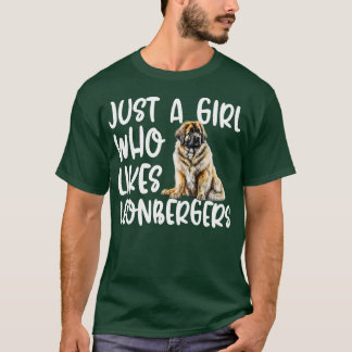 Camiseta Apenas Uma Menina Que Gosta De Leonbergers