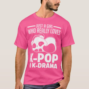 Camiseta Apenas Uma Menina Que Realmente É Pop K-Drama K-Po