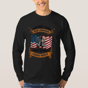 Camiseta Apenas Uma Mulher Que Vestiu Combate Bota Mulheres