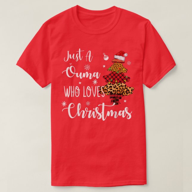 Camiseta Apenas uma Ouma ama o Natal Luz engraçada de Natal (Frente do Design)