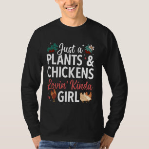 Camiseta Apenas Uma Plantas E Galinhas Amando Gardeni