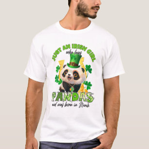Camiseta Apenas Uma Rapariga Irlandesa Que Ama Pandas Sorte