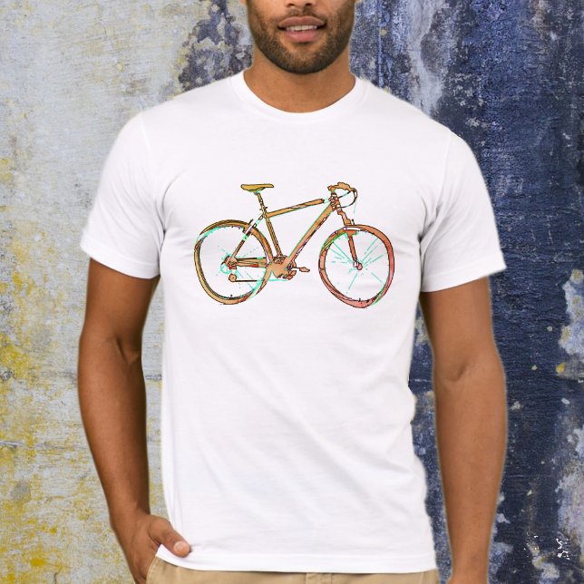 Camiseta Apenas Uma Simples Bicicleta Gráfica Do Mens (Criador carregado)