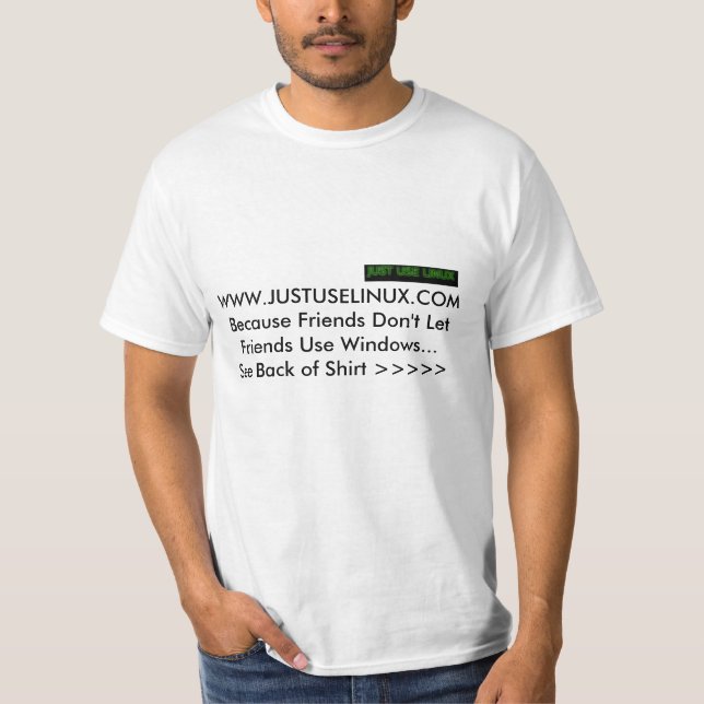 Camiseta Apenas use Linux porque… (Frente)
