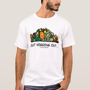 Camiseta Apenas Vegging para fora… (Humor do vegetariano)