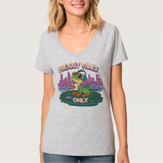 Camiseta Apenas Vibes de Froggy - Enchimento de Sapo relaxa