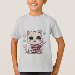 Camiseta Apenas Víblias em Paw - Chibi Gato Kawaii T-Sh
