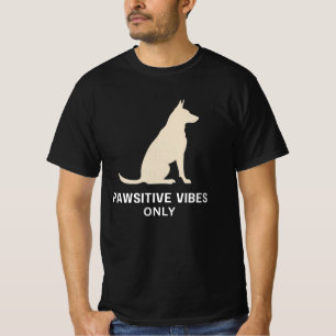 Camiseta Apenas Víblias Pawsitivas - Arte Silhueta Canina