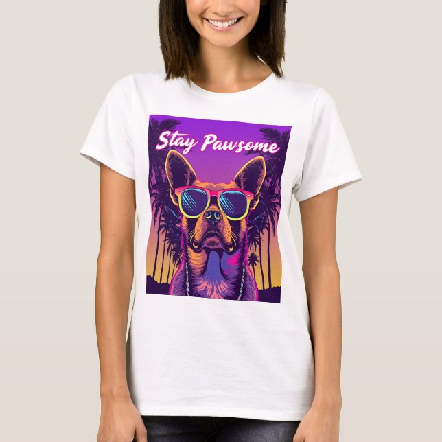 Camiseta Apenas Víblias Pawsitivas - Pet De Pata De Cachorr (Frente)