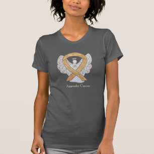 Camiseta Apêndice Cancer Âmbar Sensibilização Friso Anjo
