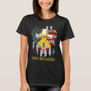 Camiseta apêndice cancer consciência uma nação sob deus
