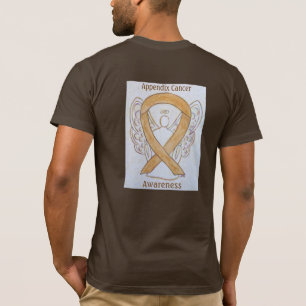 Camiseta Apêndice Cancer Consciencialização Amber Faixa de