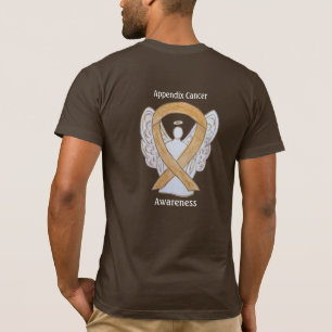 Camiseta Apêndice Cancer Sensibilização Âmbar Fita de F