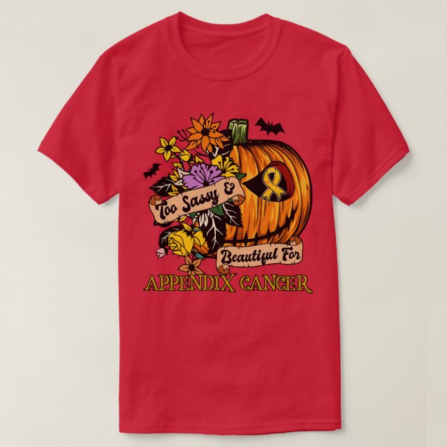 Camiseta Apêndice Sensibilização retro halloween assustador (Frente do Design)