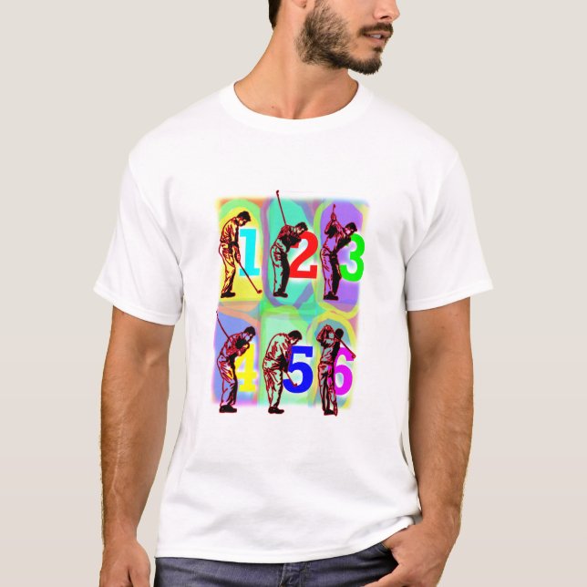 Camiseta aperfeiçoe o balanço, cores selvagens! (Frente)