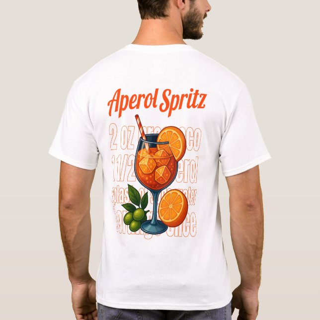 Camiseta Aperol Spritz T-Shirt – Retro Italian Cocktail (Verso)