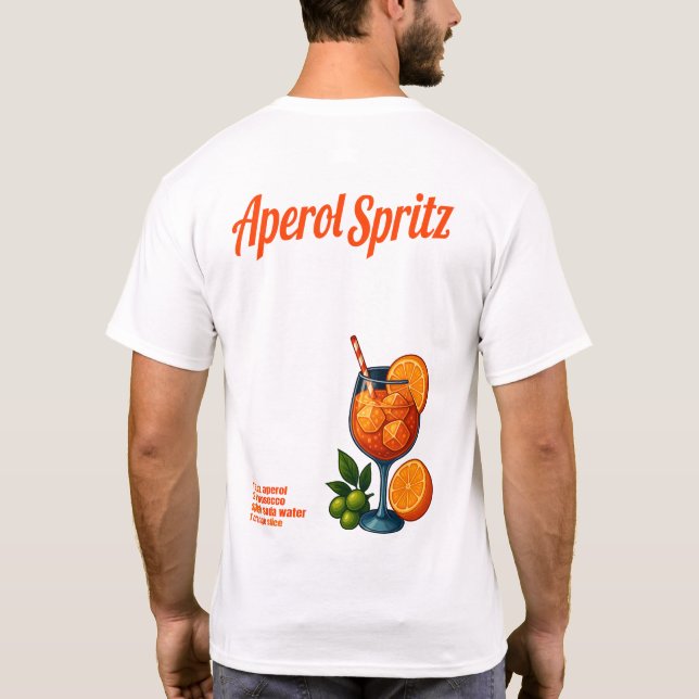 Camiseta Aperol Spritz T-Shirt – Retro Italian Cocktail (Verso)