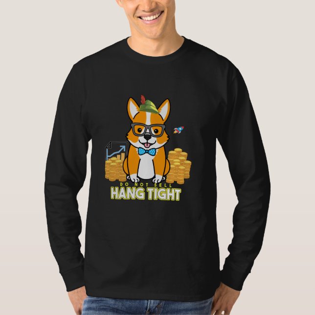 Camiseta Apertar Não Vender Leilões De Ações Criptomoeda 2 (Frente)