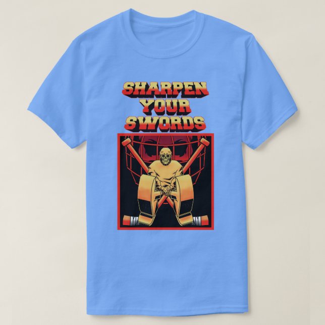 CAMISETA APERTE AS SUAS ESPADAS (Frente do Design)