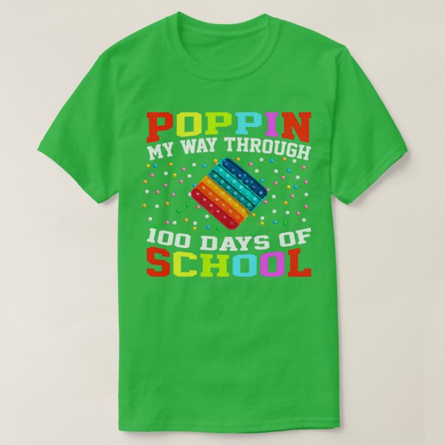 Camiseta Aperte meu caminho através de 100 dias de escola 2 (Frente do Design)