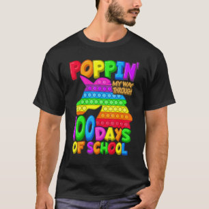 Camiseta Aperte meu caminho através de 100 dias de Pop esco