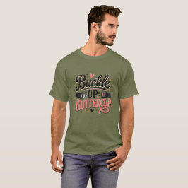 Camiseta Aperte o Cinto Borboleta Citação Fofa