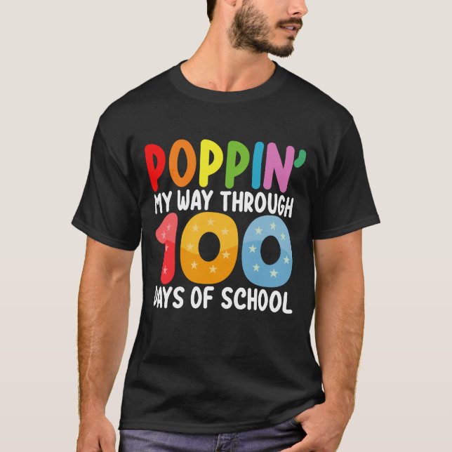 Camiseta Aperte O Meu Caminho Através De 100 Dias De Escola (Frente)