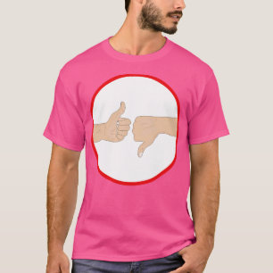 Camiseta Aperte o polegar para cima e para baixo