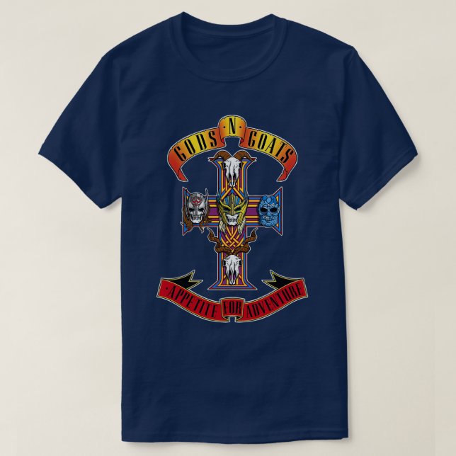 Camiseta Apetite Gods N Goats Para Adventure Classic TSirt (Frente do Design)