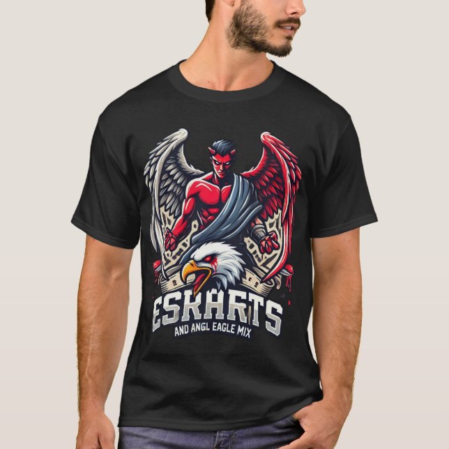 Camiseta Apex Inferno: Emblema Híbrido Águia-Águia-Diabo (Frente)