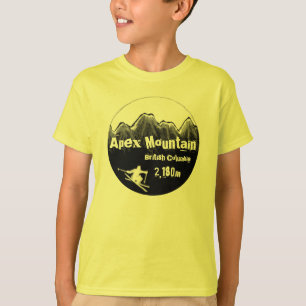 Camiseta Apex Mountain British Columbia boys yellow ski tee