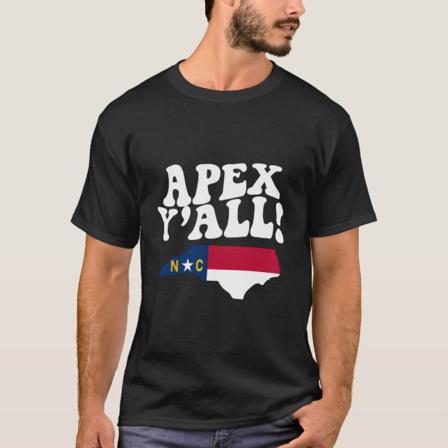 Camiseta Apex North Carolina Y'All Nc Southern Accent Vacat (Frente)