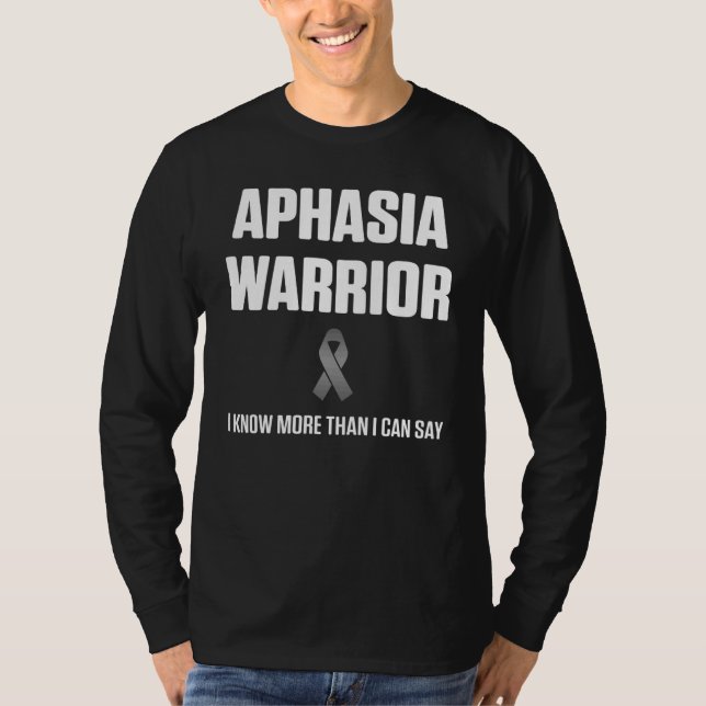 Camiseta Aphasia Warrior Know Diz Consciência Sobre Sobrevi (Frente)