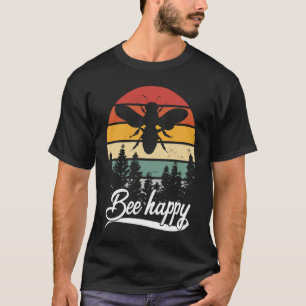 Camiseta Apiário retrô natureza colmeia favo de mel inseto