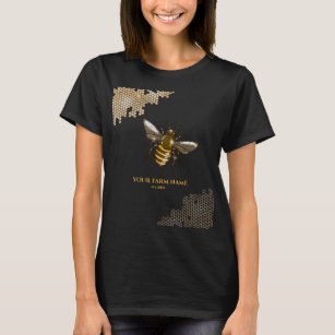 Camiseta Apiarista Apiarista das Abelhas de Honeycomb Bu