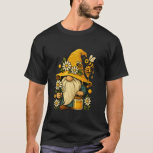 Camiseta Apicultor Gnomo Fofo Floral Abelha Verão Botânico
