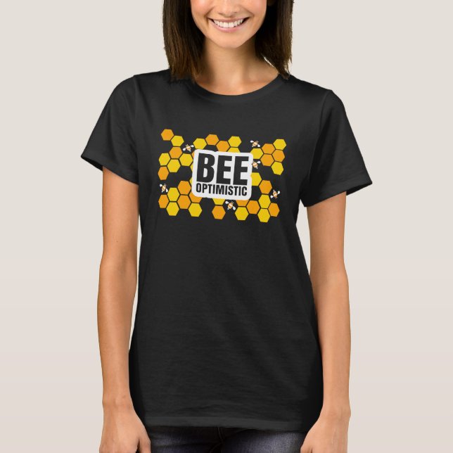 Camiseta Apicultores otimistas, abelhas, vespas de mel (Frente)