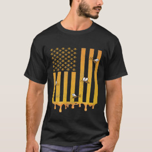 Camiseta Apicultura Bandeira Dos Eua 4 De Julho Beekeper