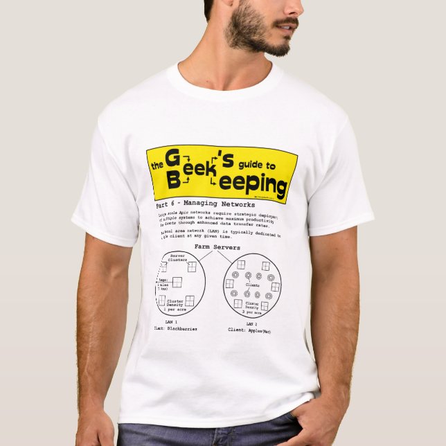 Camiseta Apicultura do geek (Redes) - T-shirt branca (Frente)