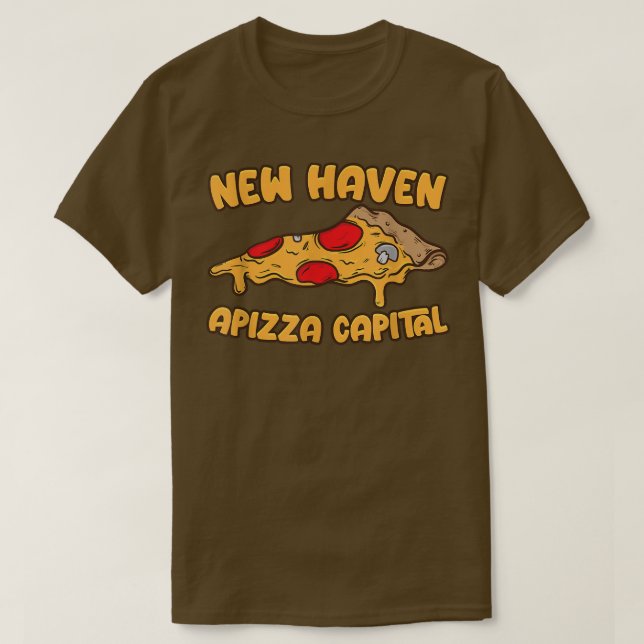 Camiseta Apizza CT  Pizza Capital of the World New Haven Co (Frente do Design)