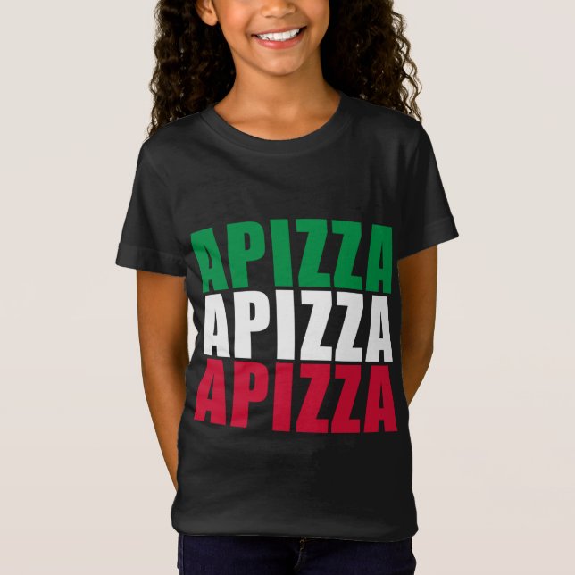 Camiseta Apizza Italiana Flag New Haven Style Pizza (Frente)