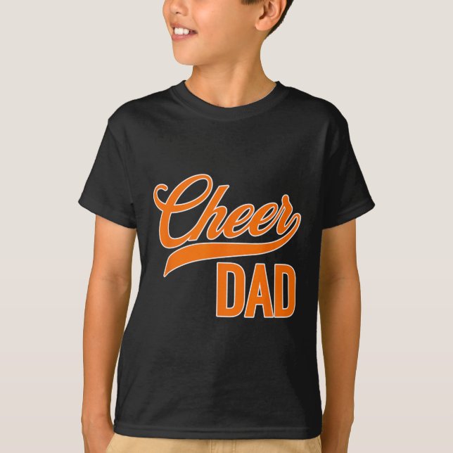 Camiseta Aplaudir Pai Azul e Laranja Cheerleading Combinand (Frente)