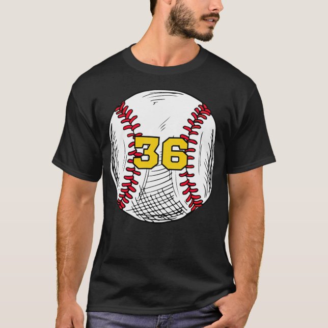 Camiseta Aplicativo de baseball Favorito do Número Sortudo  (Frente)